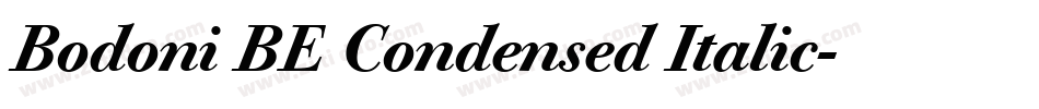 Bodoni BE Condensed Italic字体转换